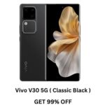 Vivo V30 5G Smartphone (Classic Black, 8GB RAM, 128GB Storage)