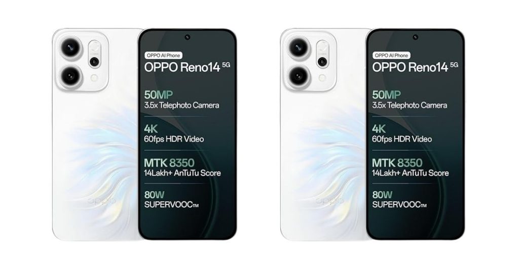 OPPO Reno14 5G (Pearl White, 12GB + 512GB) – Overview