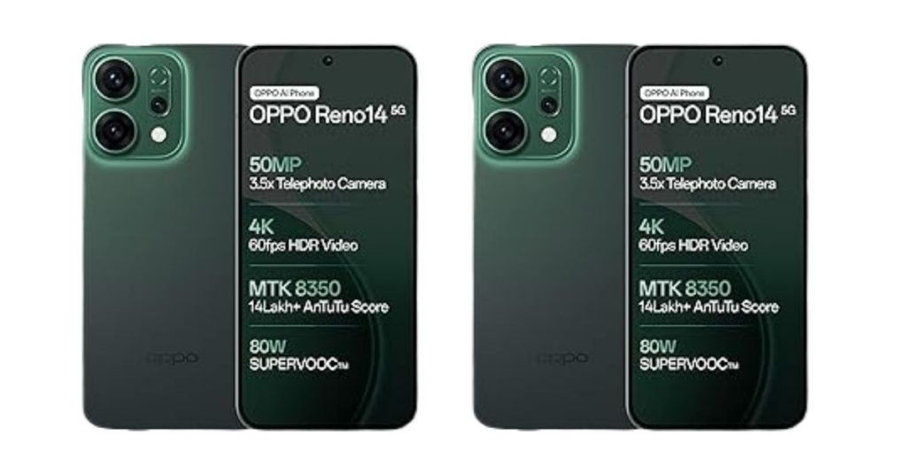 OPPO Reno14 5G (Forest Green, 8GB RAM, 256GB)